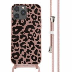 iMoshion Coque design en silicone avec cordon iPhone 13 Pro Max - Animal Pink