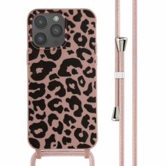 iMoshion Coque design en silicone avec cordon iPhone 14 Pro Max - Animal Pink