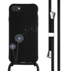 imoshion Coque design en silicone avec cordon iPhone SE (2022 / 2020) / 8 / 7 - Dandelion Black