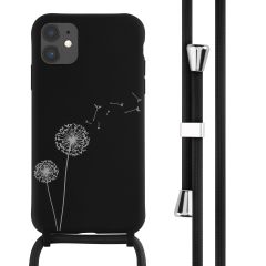 imoshion Coque design en silicone avec cordon iPhone 11 - Dandelion Black