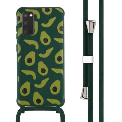 iMoshion Coque design en silicone avec cordon Samsung Galaxy S20 - Avocado Green