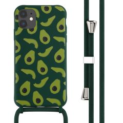 imoshion Coque design en silicone avec cordon iPhone 11 - Avocado Green