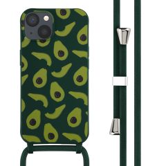 imoshion Coque design en silicone avec cordon iPhone 13 - Avocado Green