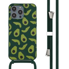 imoshion Coque design en silicone avec cordon iPhone 14 Pro Max - Avocado Green