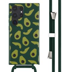 iMoshion Coque design en silicone avec cordon Samsung Galaxy S23 Ultra - Avocado Green