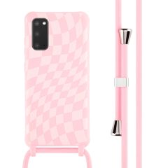 imoshion Coque design en silicone avec cordon Samsung Galaxy S10 - Retro Pink