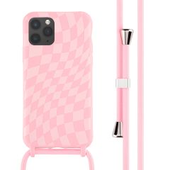 imoshion Coque design en silicone avec cordon iPhone 11 Pro - Retro Pink