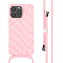 imoshion Coque design en silicone avec cordon iPhone 14 Pro Max - Retro Pink