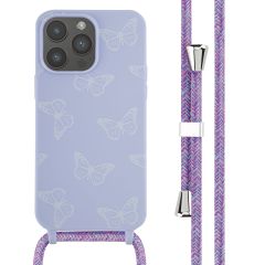 iMoshion Coque design en silicone avec cordon iPhone 14 Pro Max - Butterfly