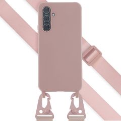 Selencia Coque silicone avec cordon amovible Samsung Galaxy A54 (5G) - Sand Pink