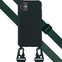 Selencia Coque silicone avec cordon amovible iPhone 11 - Vert foncé