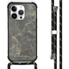 iMoshion Coque Design avec cordon pour iPhone 14 Pro - Black Marble