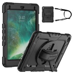 Accezz ﻿Coque arrière robuste avec bandoulière iPad (2017 / 2018) - Noir