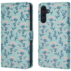 imoshion ﻿Étui de téléphone portefeuille Design Samsung Galaxy A14 (5G/4G) - Blue Flowers