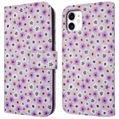 imoshion ﻿Étui de téléphone portefeuille Design iPhone 11 - Purple Flowers