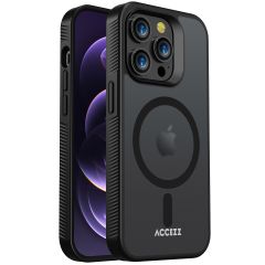 Accezz Coque Givrée Robuste avec MagSafe iPhone 14 Pro - Noir