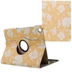 iMoshion Coque tablette Design rotatif à 360° Samsung Galaxy Tab A9 Plus - Yellow Flowers