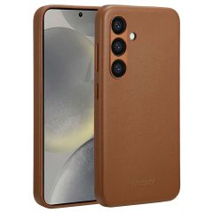 Accezz Coque arrière en cuir avec MagSafe Samsung Galaxy S24 - Sienna Brown