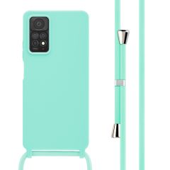 iMoshion Coque en silicone avec cordon Xiaomi Redmi Note 11 Pro  - Menthe verte