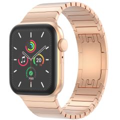 Selencia Bracelet à maillons en acier inoxydable Apple Watch Series 1-9 / SE - 38/40/41 mm - Rose Dorée