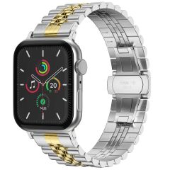 Selencia Bracelet Metallique Jubilee pour l'Apple Watch Series 1-9 / SE - 38/40/41 mm - Argent et Dorée