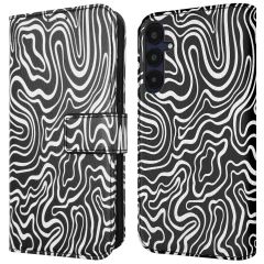 iMoshion Étui de téléphone portefeuille Design Samsung Galaxy A35 - Black And White