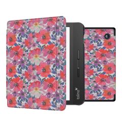 imoshion Design Slim Hard Sleepcover avec support Tolino Vision 5 - Flower Watercolor