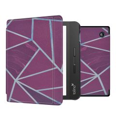 imoshion Design Slim Hard Sleepcover avec support Tolino Vision 5 - Bordeaux Graphic