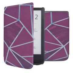 imoshion Design Slim Hard Sleepcover Pocketbook Touch Lux 5 / HD 3 / Basic Lux 4 / Vivlio Lux 5 - Bordeaux Graphic