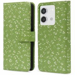 imoshion Étui de téléphone portefeuille Design Xiaomi Redmi Note 13 (5G) - Green Flowers