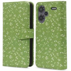 imoshion Étui de téléphone portefeuille Design Xiaomi Redmi Note 13 Pro Plus (5G) - Green Flowers