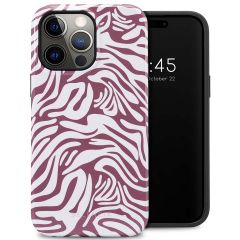 Selencia Coque arrière Vivid iPhone 14 Pro Max - Trippy Swirl Dark Rose