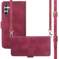 imoshion Etui de téléphone portefeuille avec cordon Samsung Galaxy A34 (5G) - Rouge