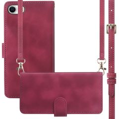 imoshion Etui de téléphone portefeuille avec cordon iPhone SE (2022 / 2020) / 8 / 7 - Rouge