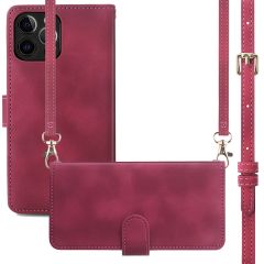 imoshion Etui de téléphone portefeuille avec cordon iPhone 12 (Pro) - Rouge