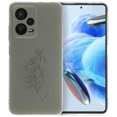 iMoshion Coque Design Xiaomi Redmi Note 12 Pro - Floral Green