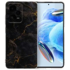 iMoshion Coque Design Xiaomi Redmi Note 12 Pro - Black Marble