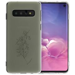 iMoshion Coque Design Samsung Galaxy S10 - Floral Green