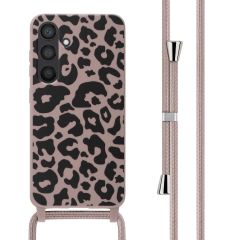 imoshion Coque design en silicone avec cordon Samsung Galaxy S24 - Animal Pink