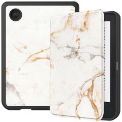 iMoshion Slim Soft Sleepcover Kobo Clara 2E / Tolino Shine 4 - White Marble