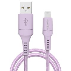 imoshion ﻿Câble Lightning vers USB - Non MFi - Textile tressé - 2 mètre - Lilas