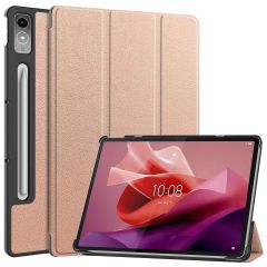 iMoshion Coque tablette Trifold Lenovo Tab P12 - Rose Dorée