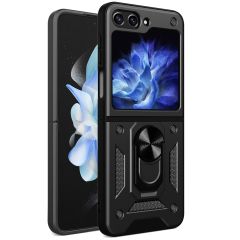 iMoshion Coque Arrière Rugged avec anneau Samsung Galaxy Z Flip 5 - Noir