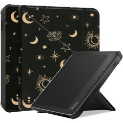 iMoshion Étui de liseuse portefeuille design Pliable Kobo Libra 2 / Tolino Vision 6 - Stars Sky