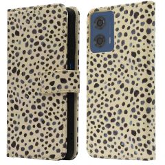 imoshion Étui de téléphone portefeuille Design Motorola Moto G04 / G24 - Black And White Dots