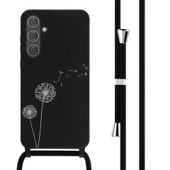 iMoshion Coque design en silicone avec cordon Samsung Galaxy A35 - Dandelion Black