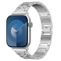 Selencia Bracelet à maillons scintillants pour Apple Watch Series 1-9 / SE - 38/40/41 mm / Series 10 - 42 mm - Argent