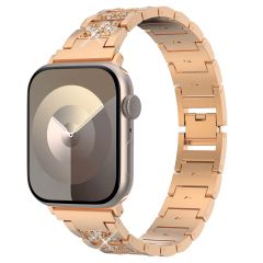 Selencia Bracelet à maillons scintillants pour Apple Watch Series 1-9 / SE - 38/40/41 mm / Series 10 - 42 mm - Or rose