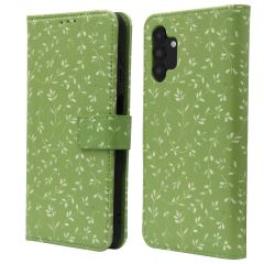 imoshion Étui de téléphone portefeuille Design Samsung Galaxy A13 (5G) - Green Flowers