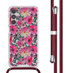 imoshion Coque Design avec cordon Samsung Galaxy A14 (5G/4G) - Flower Water